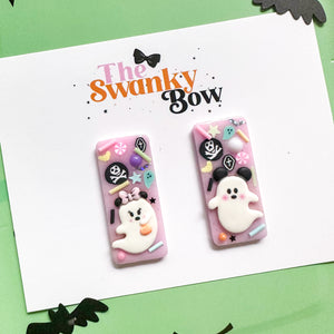 Mickey and Minnie Ghost Hair Clip