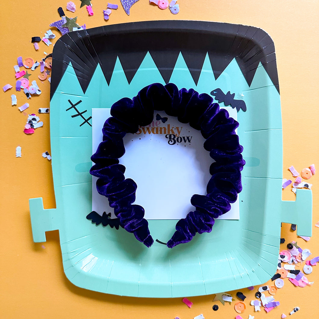 Dark Purple Scrunchie Headband