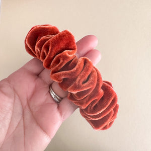 Burnt Orange Scrunchie Velvet Headband