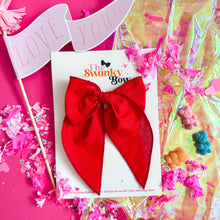 Solid Red Fable Hair Bow