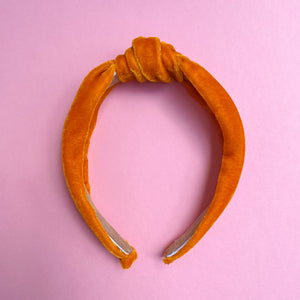 Marigold Velvet Knotted Headband
